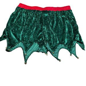 Mens Elf Boxers Size XL w/Jingle Bells Green/Red Max Deco